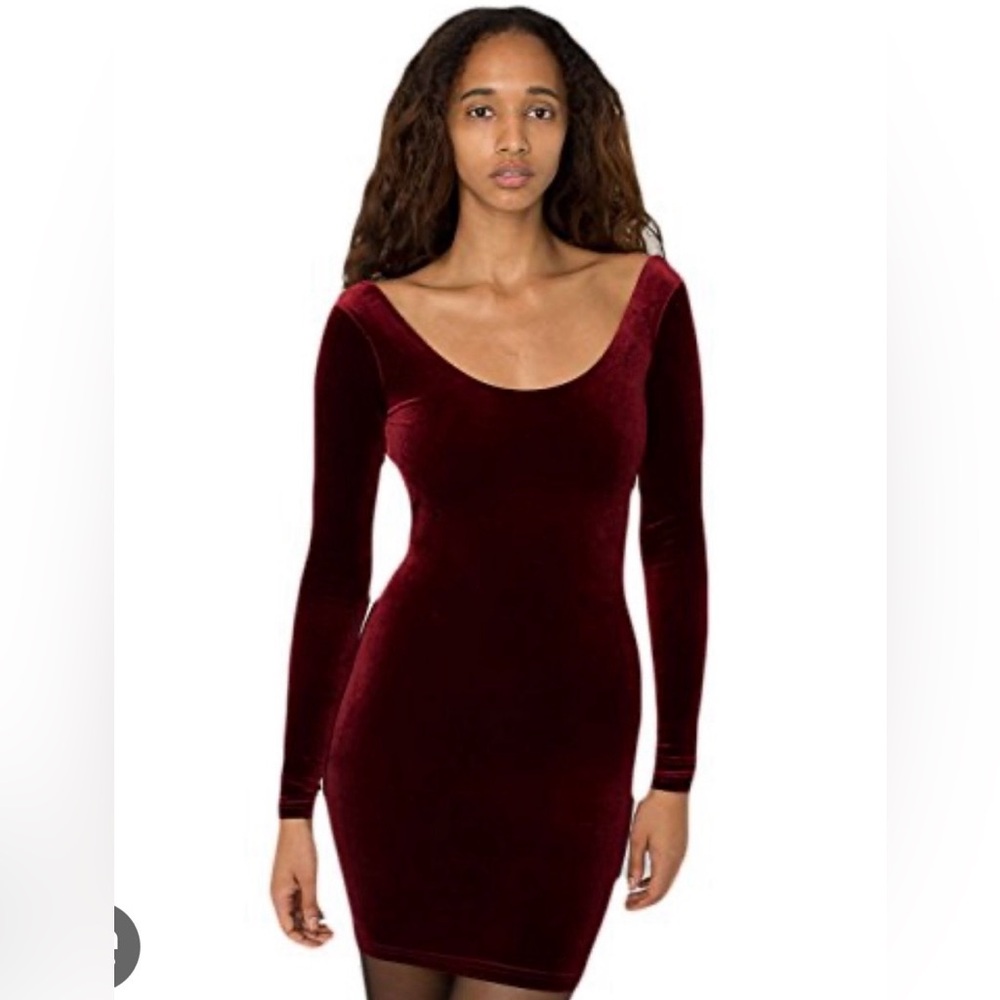 American apparel fitted velvet dress